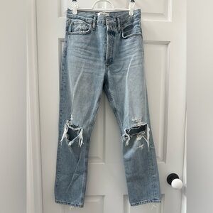 AGOLDE Riley Crop Jeans Distressed Sz 25